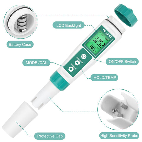 ORAPXI sodium chloride pool meter lets you dip and read quickly for salt checks.