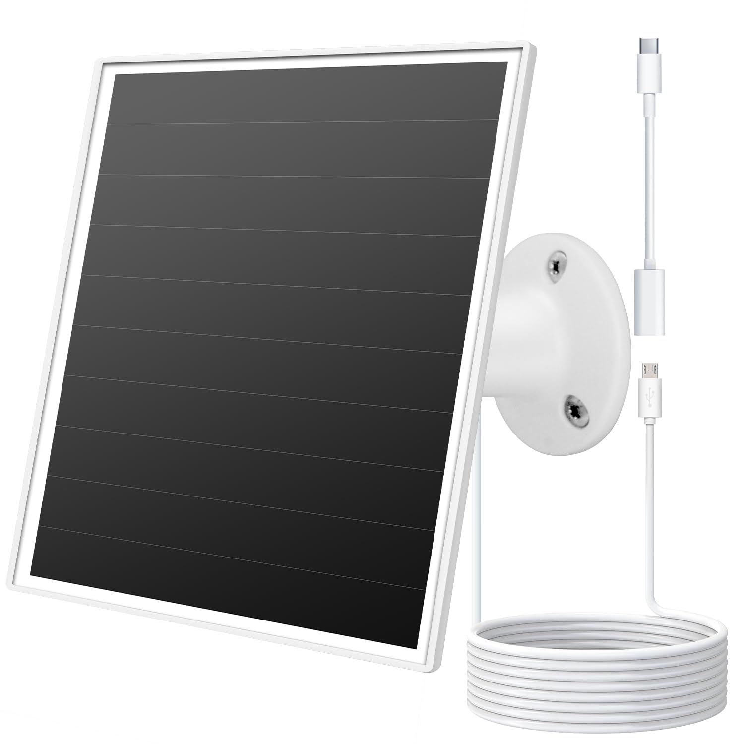 Orayafid 6W solar panel outdoors catching sun to power cameras