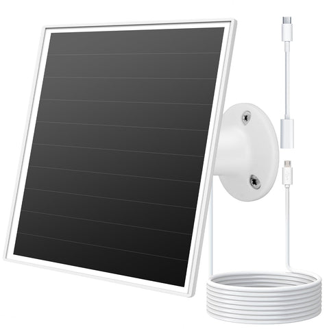 Orayafid 6W solar panel outdoors catching sun to power cameras