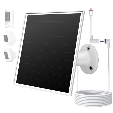 Orayafid 6W solar panel for Ring Stick Up Cam battery powers outdoor security.