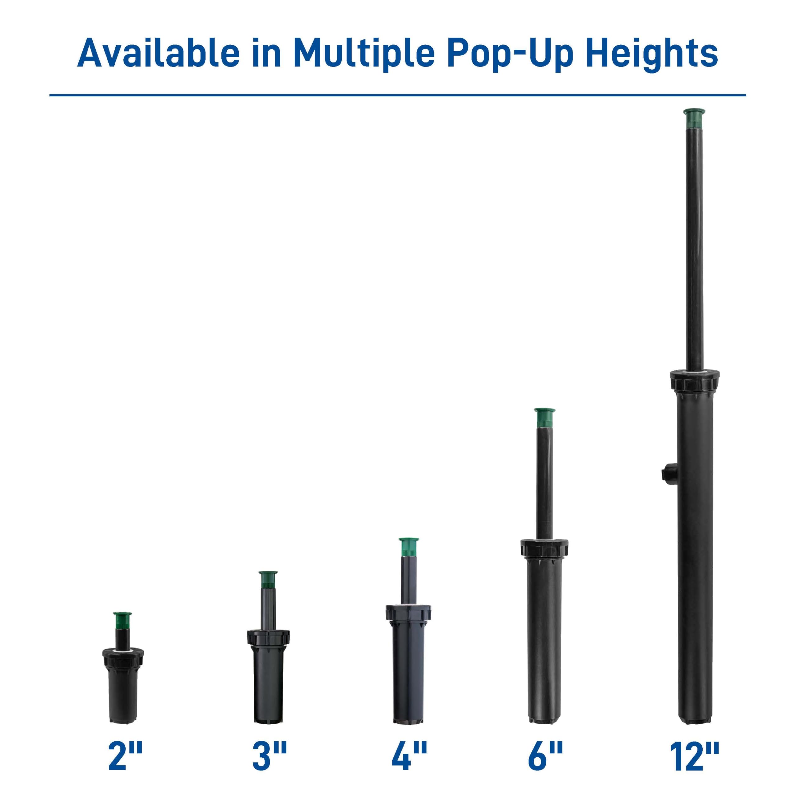 Orbit 1/2-in female pipe threads connect to Blu-Lock and common fittings.