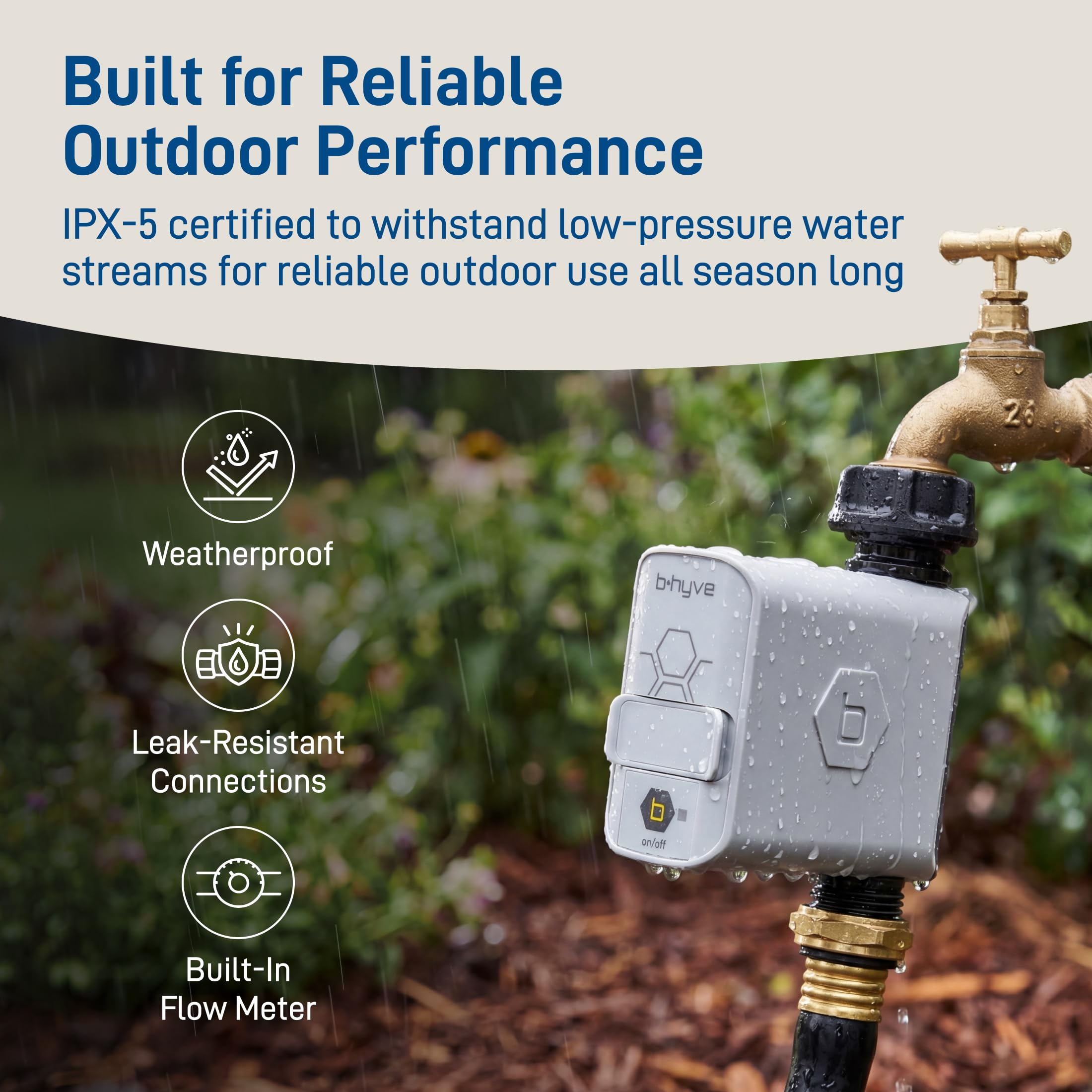 Orbit 21004 B-hyve water flow control prevents waste
