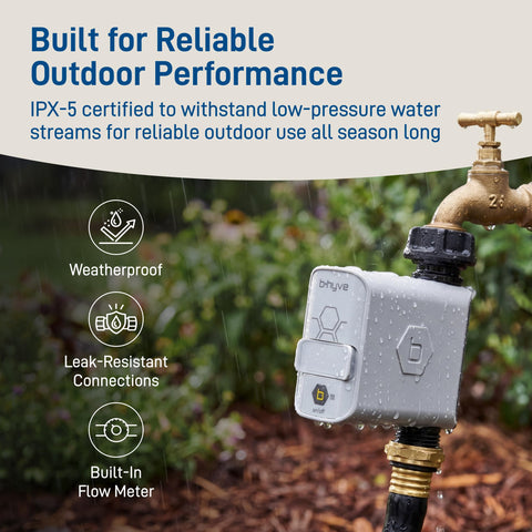 Orbit 21004 B-hyve water flow control prevents waste