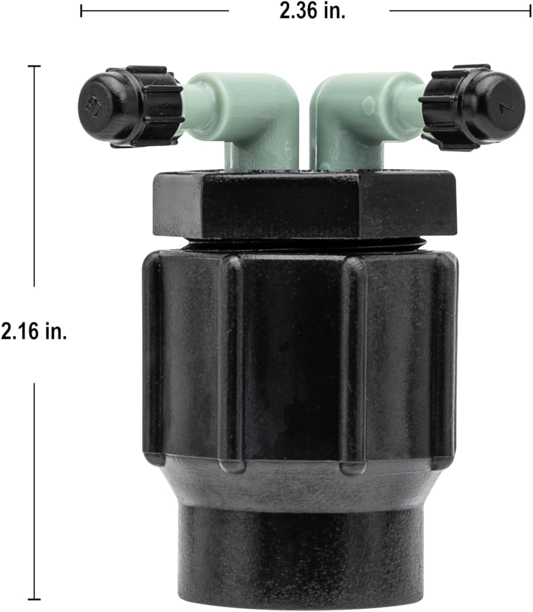 Orbit 360-degree barb design for easy tubing positioning