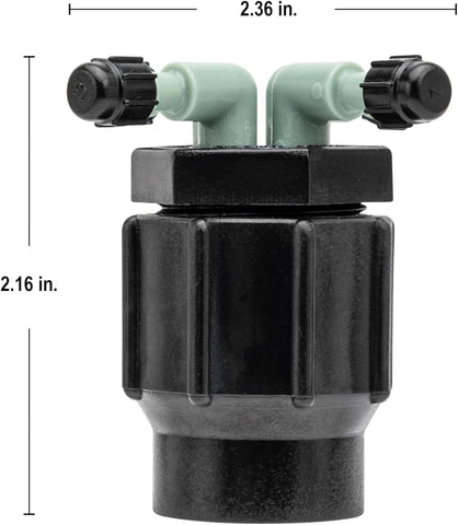 Orbit 360-degree barb design for easy tubing positioning
