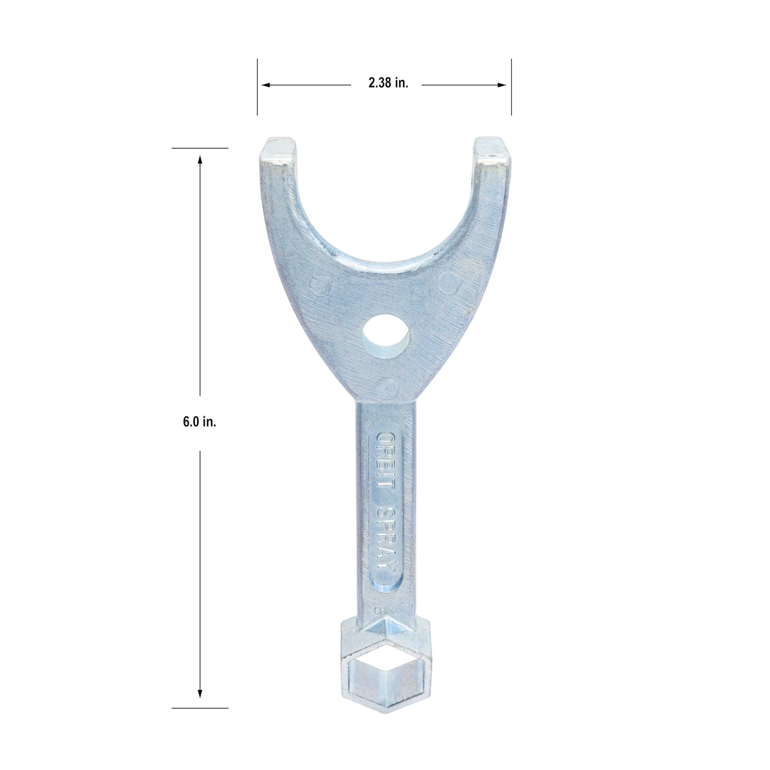 Outdoor irrigation tool for cold water projects and regular sprinkler head servicing.