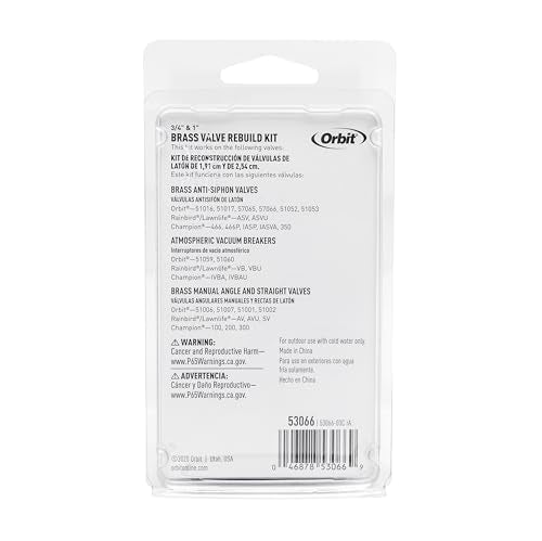 Compatibility with Orbit and other major brands for valve repairs