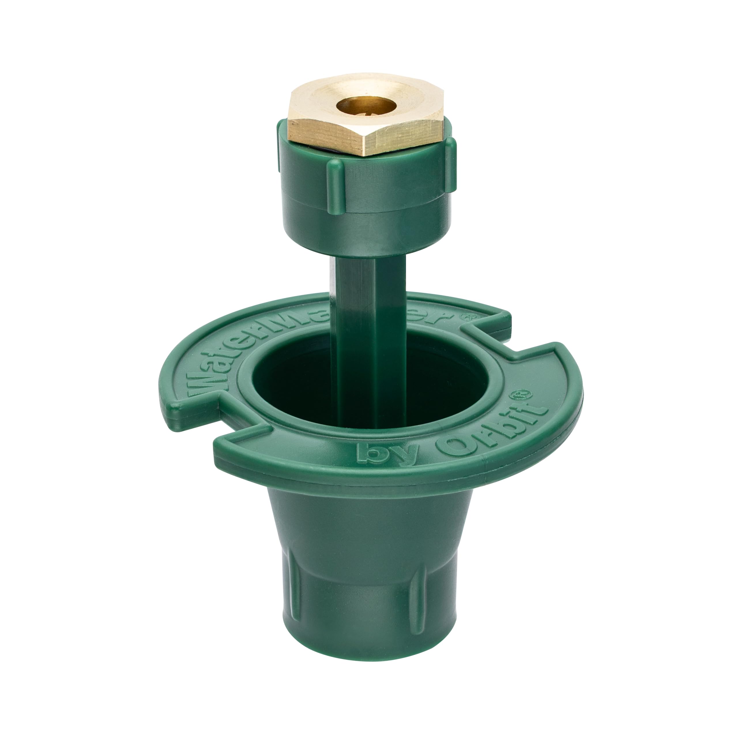 Orbit 54027 flow adjustment screw lets customize spray distances.