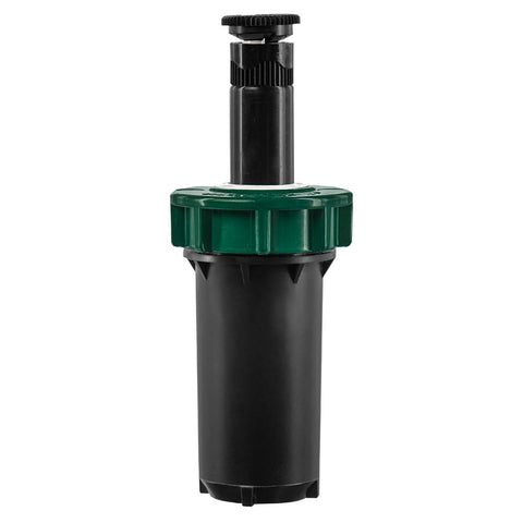 Orbit 54500 hard-top pop-up sprinkler with durable metal cap for rugged landscape edges.