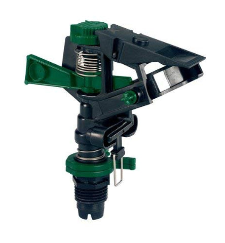 Orbit 55018 anti-backsplash arm ensures consistent spray direction and pattern