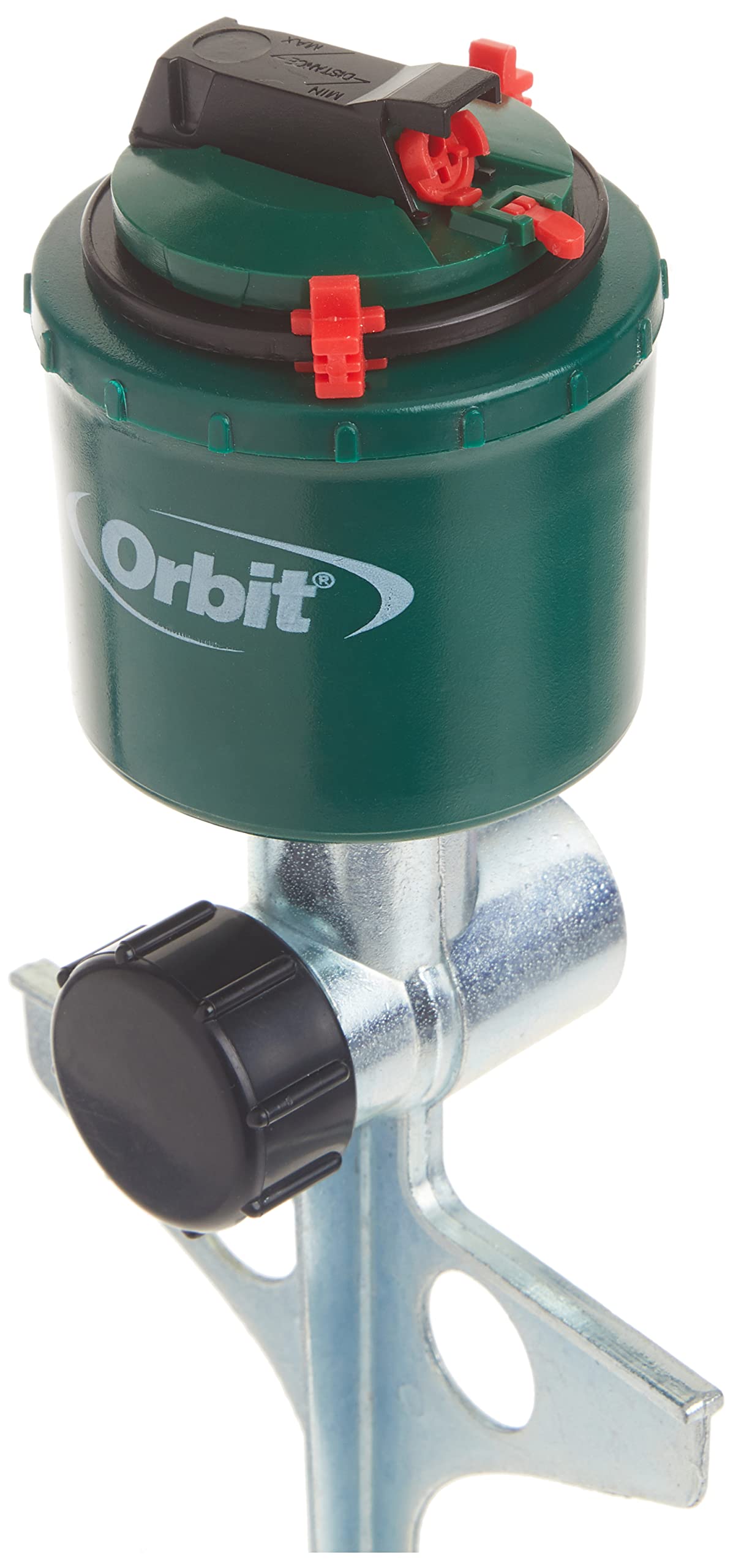 Diffuser slider on Orbit 56565 enables soft or narrow spray patterns.