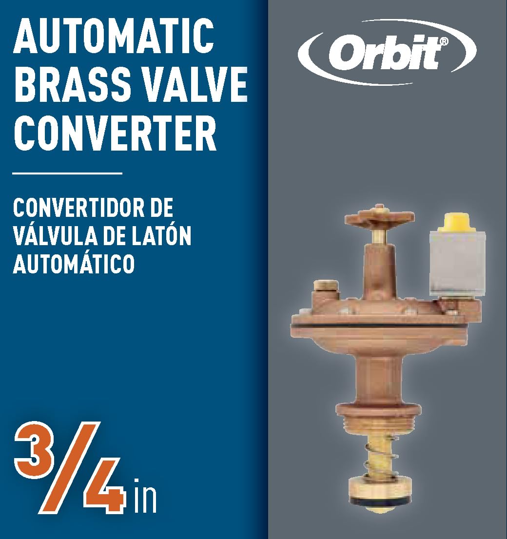 Orbit 57034 24V solenoid with copper wire ensures reliable operation.