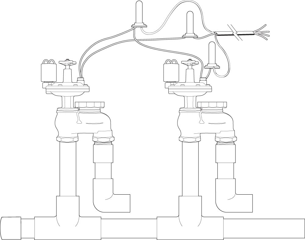 Orbit 57065 brass anti-siphon valve on a riser illustrating easy maintenance and above-ground installation.