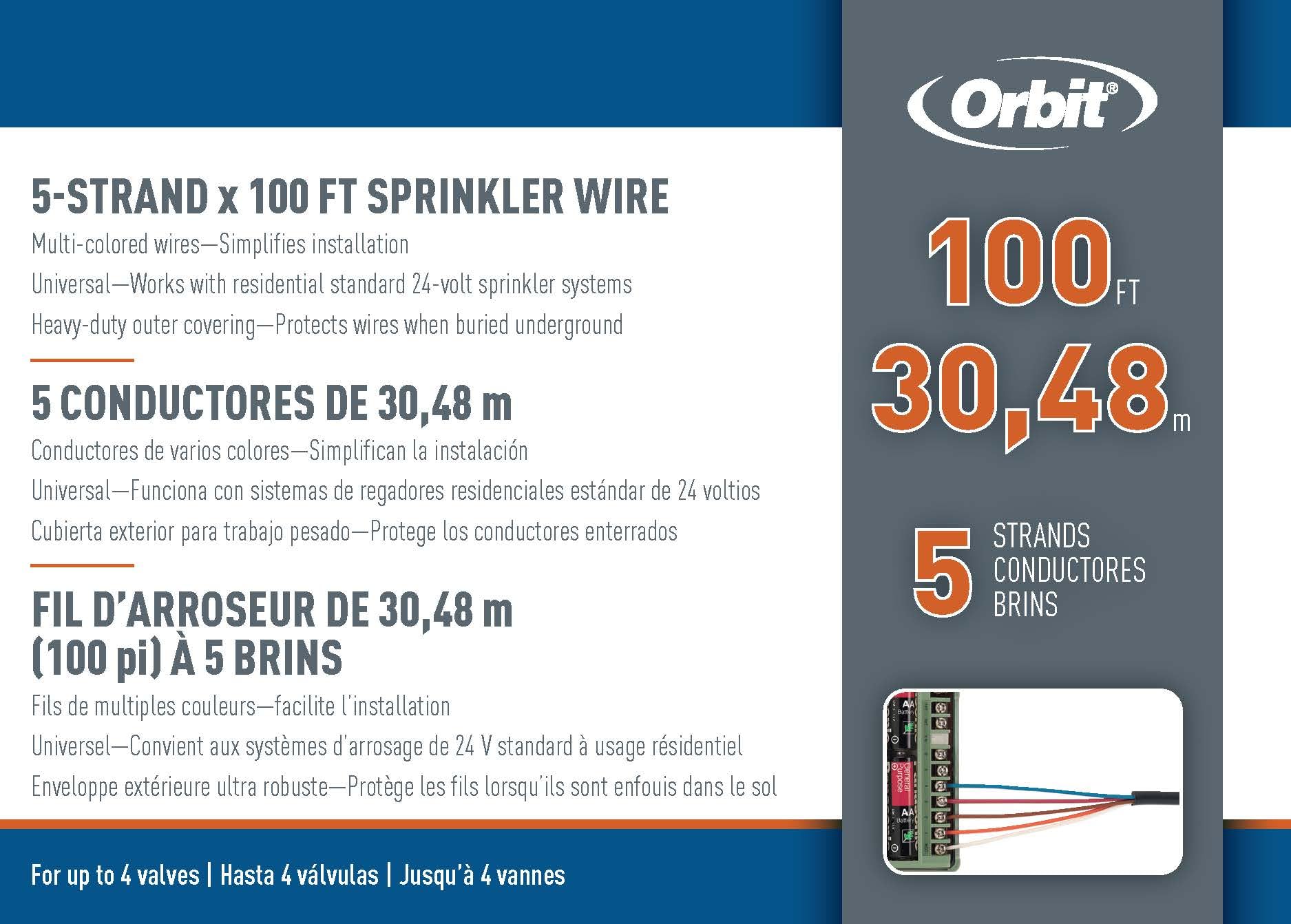 Orbit 57093 delivers 24 VAC signals up to 800 feet to valves for wide irrigation layouts