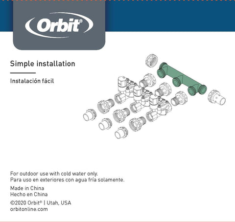 Orbit UV-protected polymer housing resists sunlight and weather year after year.