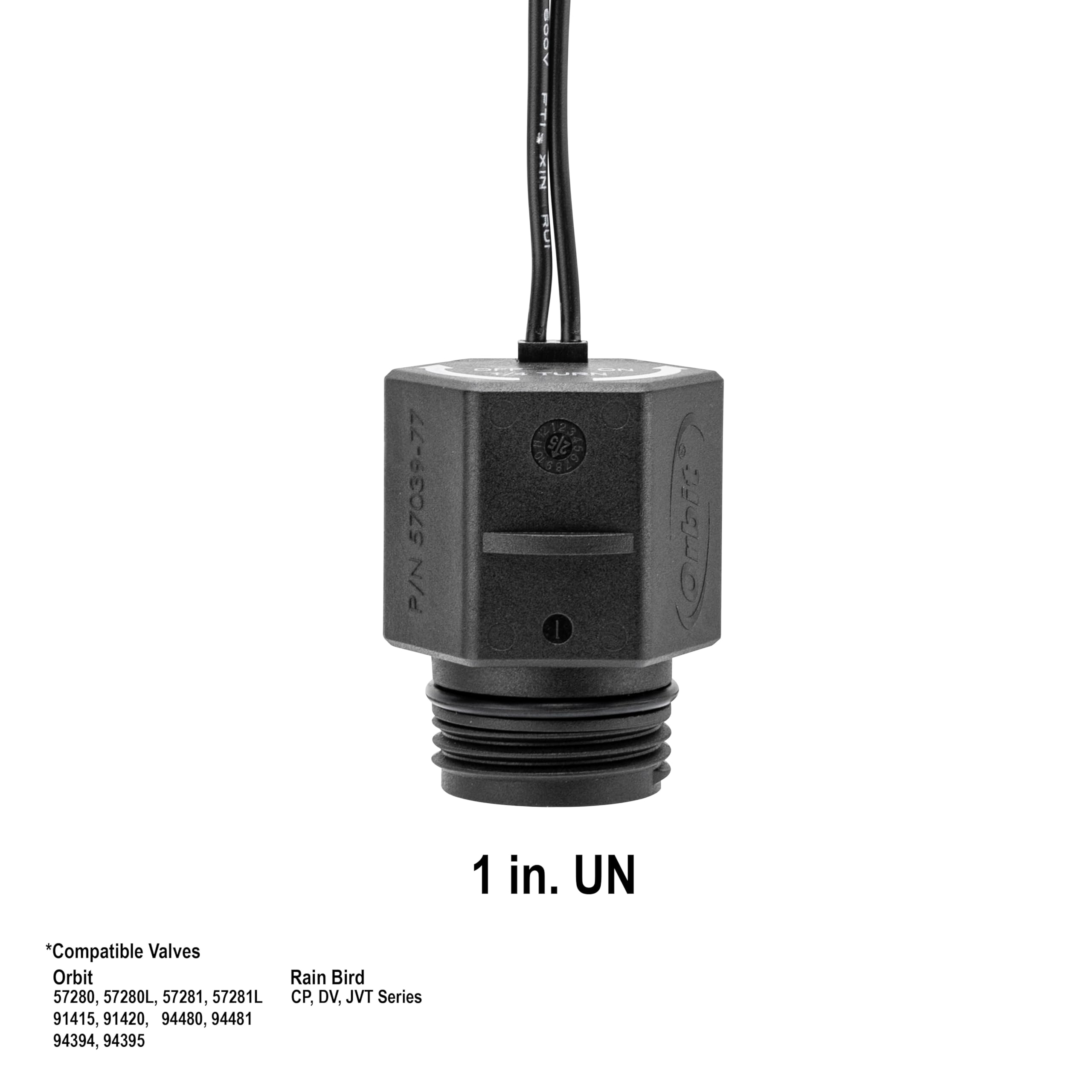 Orbit 57220 solenoid installation step demonstrates easy DIY replacement