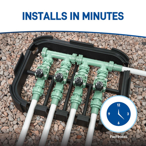 Orbit 57257 swivel unions for expandable irrigation configurations.