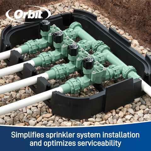 Orbit 57257 UV-resistant housing withstands outdoor weather and sun.
