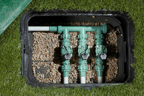 Orbit 57281 L-Series valve PVC-Lock installation for fast, glue-free setup.