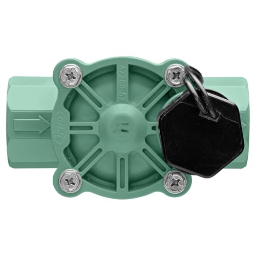Orbit 57281 L-Series valve solenoid close-up showing 24 VAC actuation for reliable control.