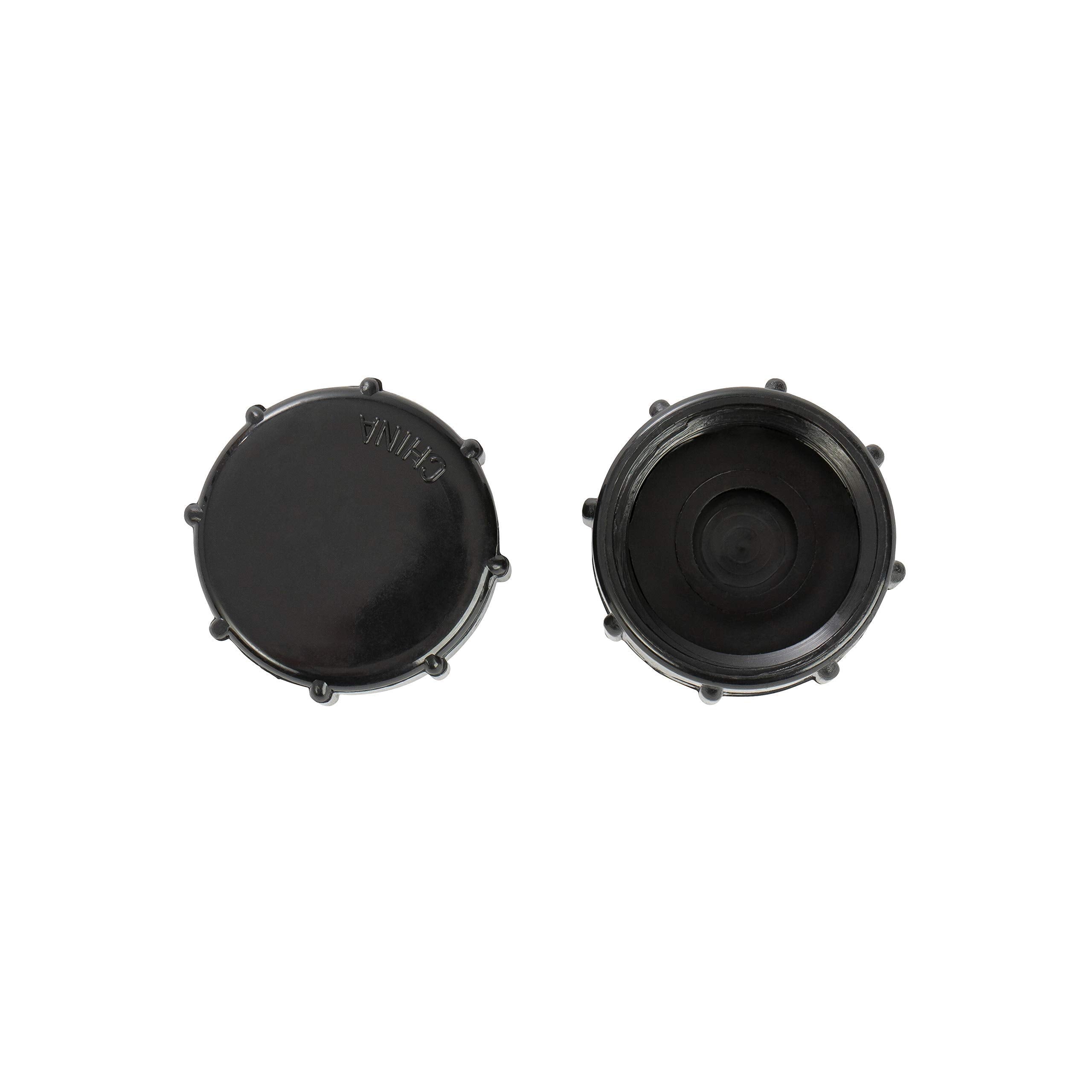 Orbit 58067N black hose cap installation view, compatible with standard fittings.