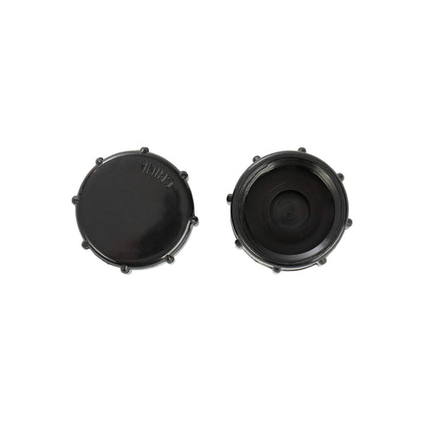 Orbit 58067N black hose cap installation view, compatible with standard fittings.