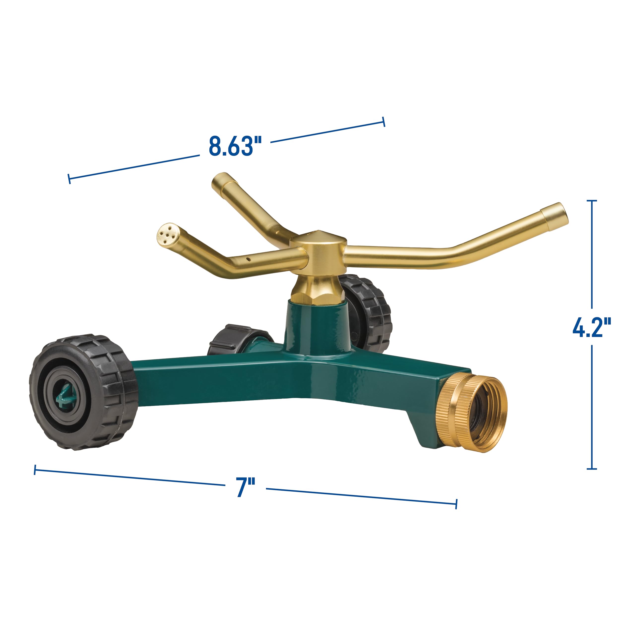 Orbit 58257N adjustable nozzles control water flow and spray diameter.