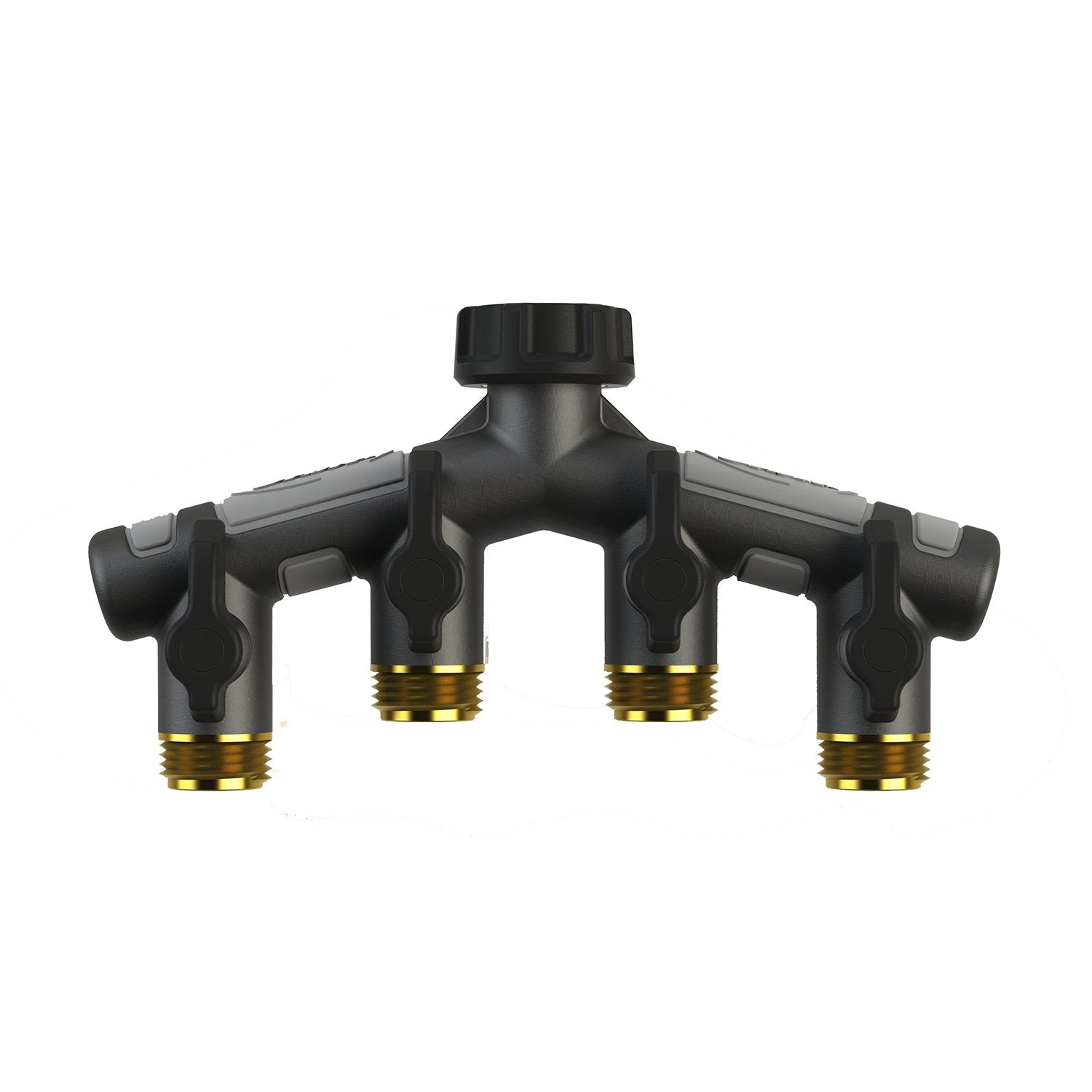 Orbit 58970 4-Way manifold assembly view for versatile outdoor watering.