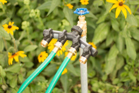 Orbit 58970 outdoor installation view demonstrates quick, tool-free setup.