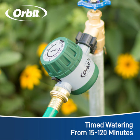 Orbit 62034 side profile highlighting manual watering option without removing timer