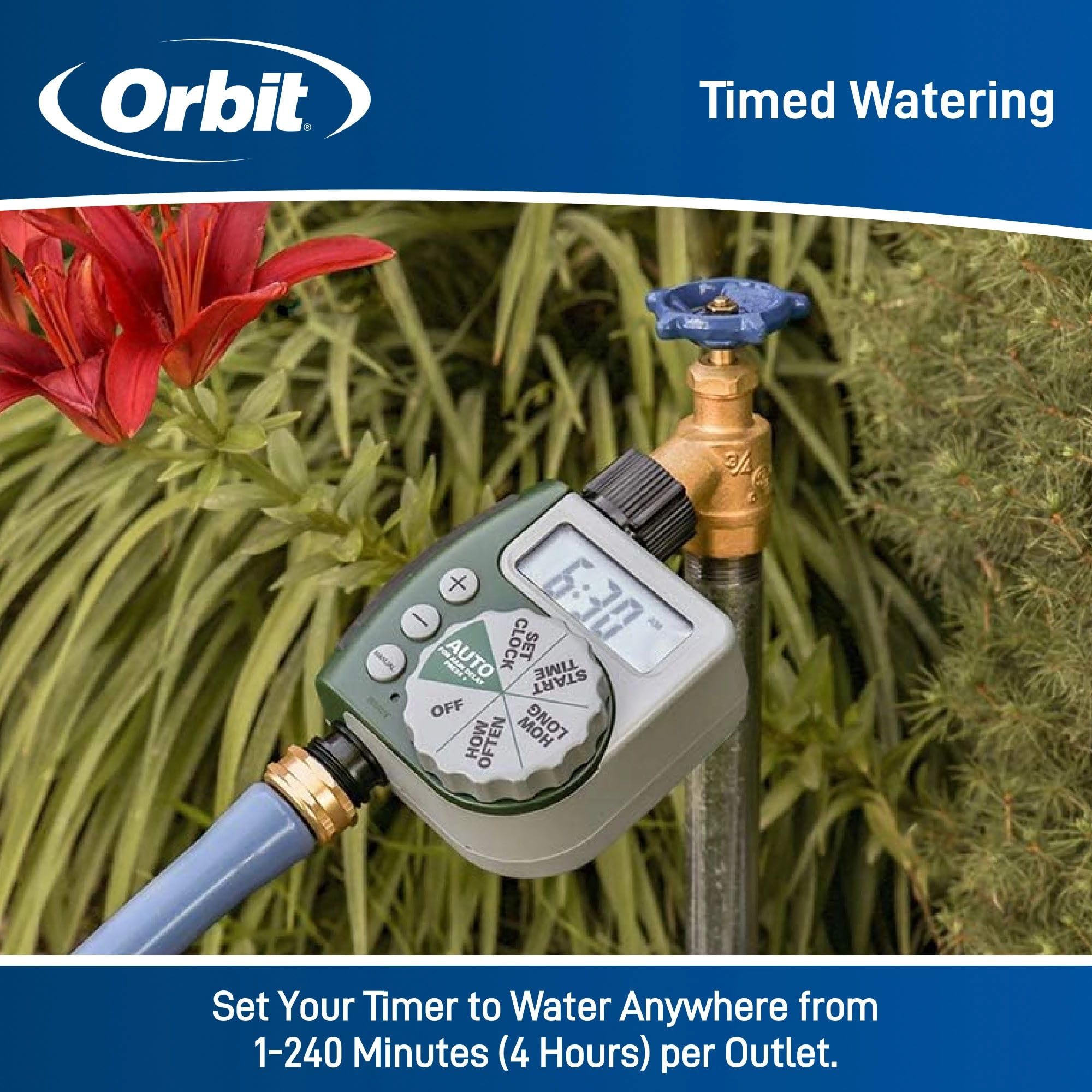 Orbit 62067 durable, weather-resistant outdoor timer.