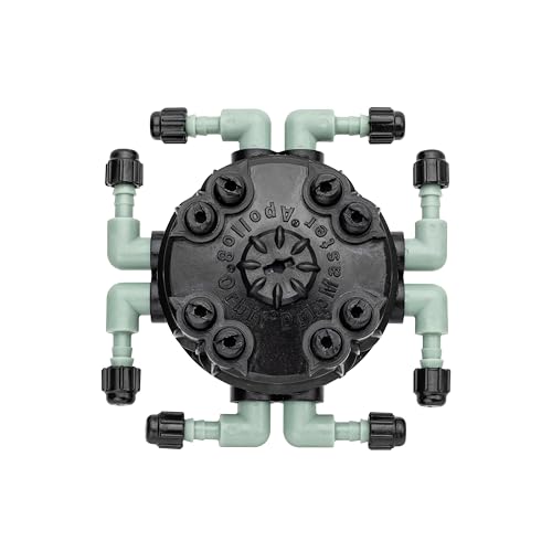 Orbit 67000 8-port adj flow drip manifold mpt connection demonstrates universal compatibility.