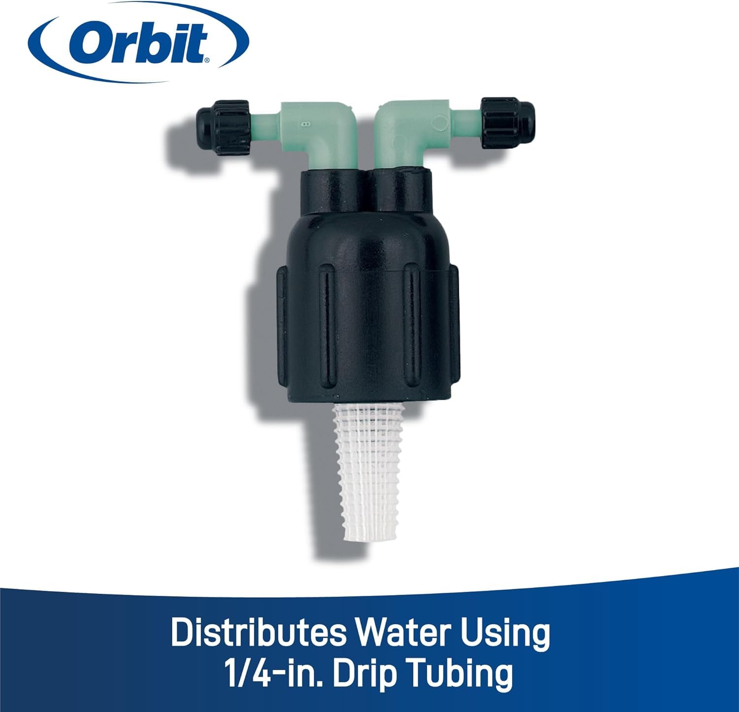 Orbit 67030 manifold close-up of threaded caps for leak-free use