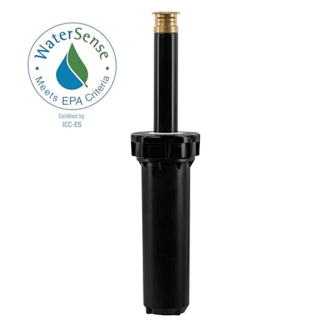 Orbit 80314 brass nozzle provides durable, uniform spray.