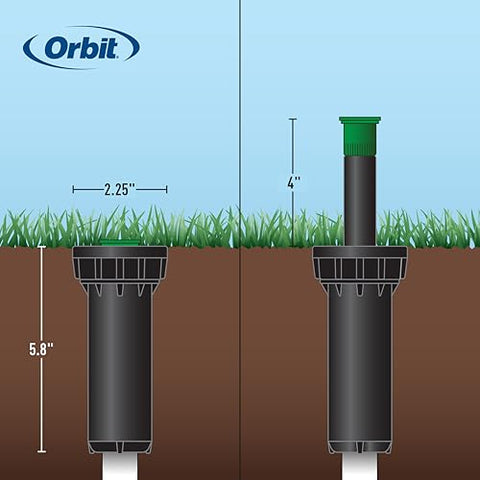 Orbit 80314 2-inch riser stem for low-profile installation.