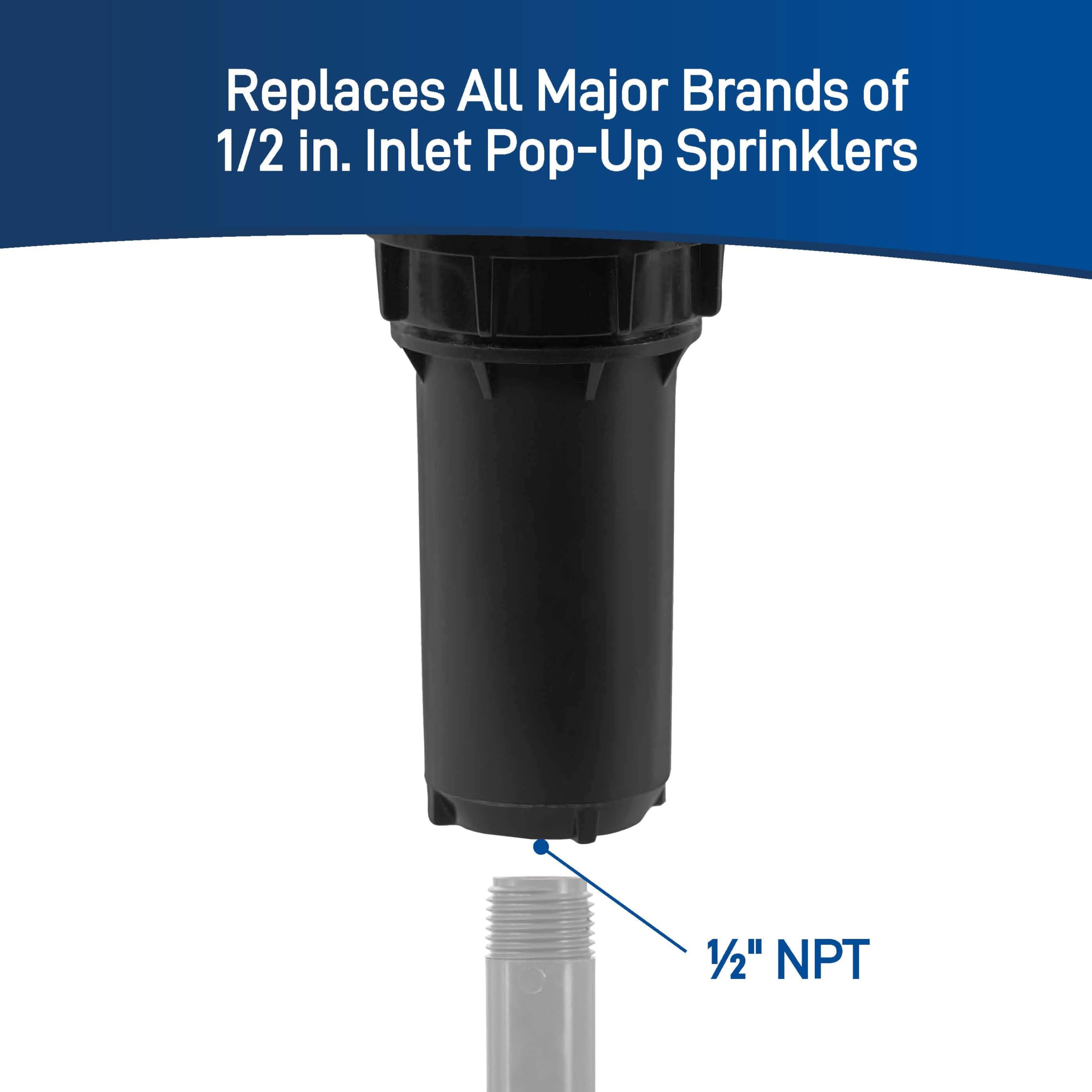 Orbit 80314 3-inch riser stem for mid-height coverage.