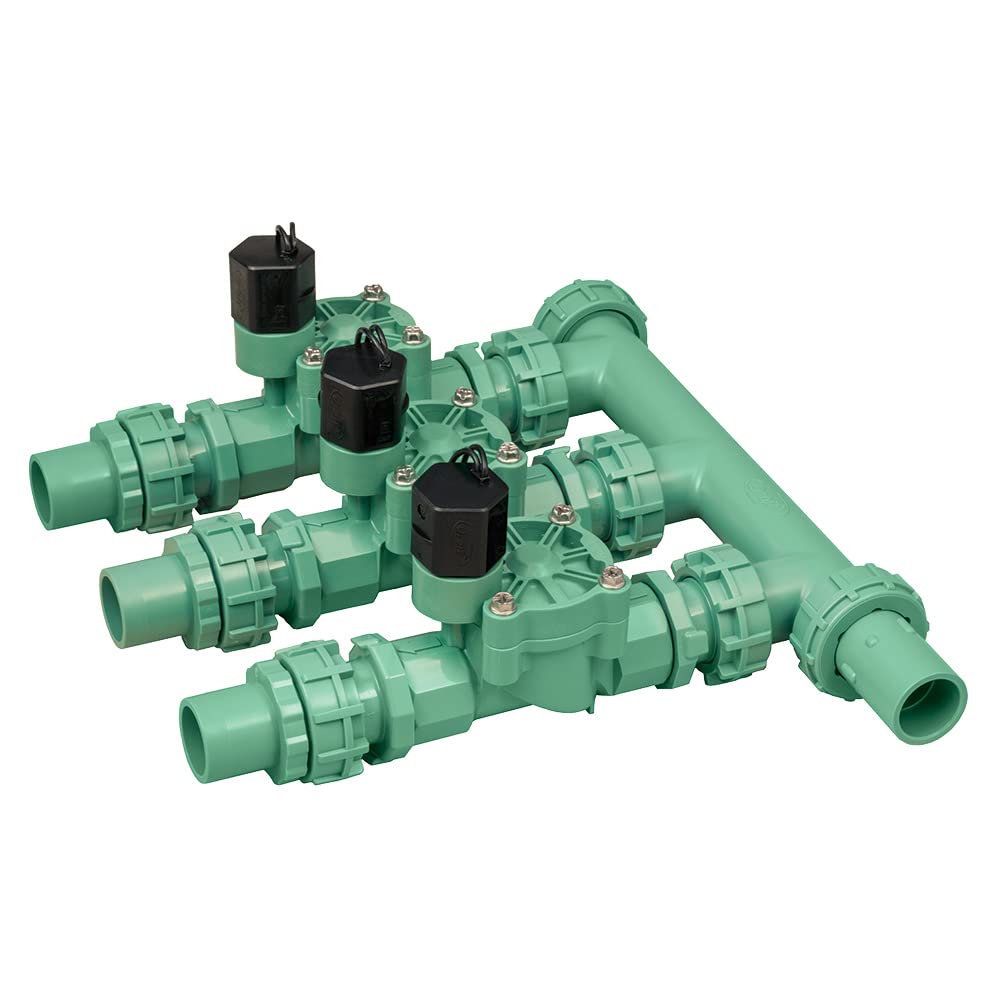 Orbit 91207 swivel unions close-up showing watertight seals for easy valve upgrades