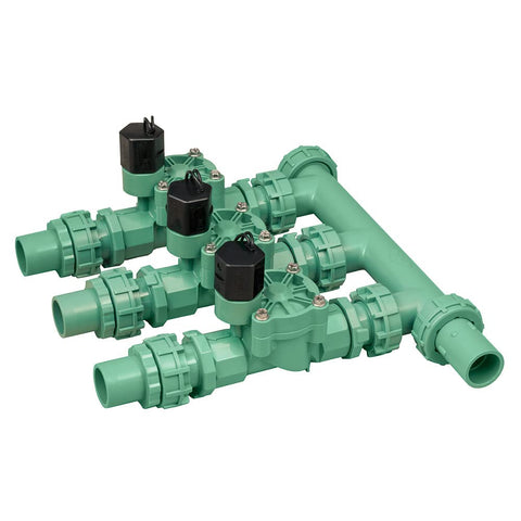Orbit 91207 swivel unions close-up showing watertight seals for easy valve upgrades