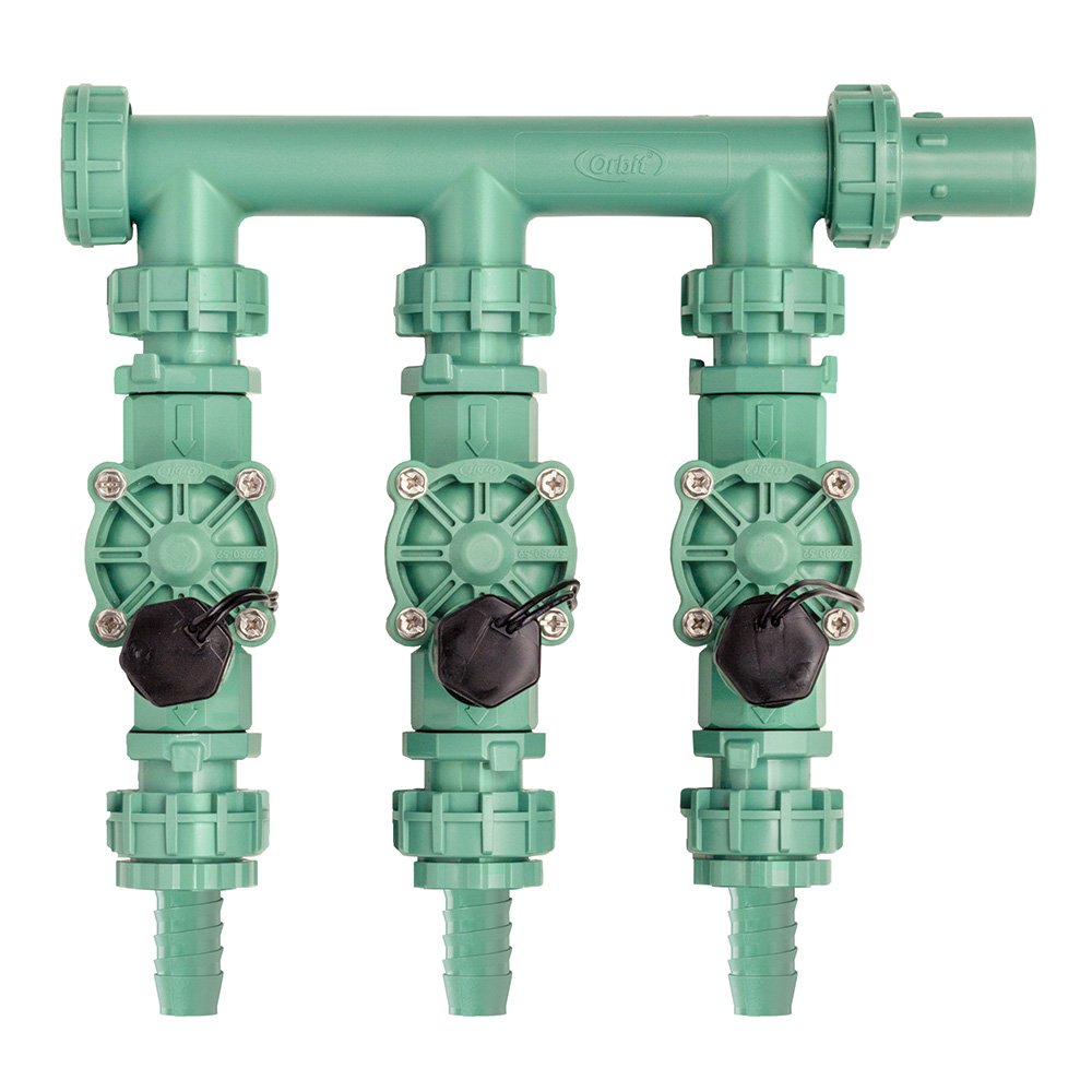 Orbit 91207 three-valve manifold overview for efficient multi-zone irrigation