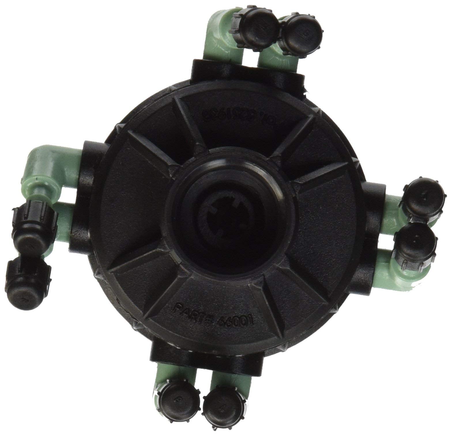 Orbit adjustable flow 8-port manifold tube connections shows simple tubing integration for efficient setup.