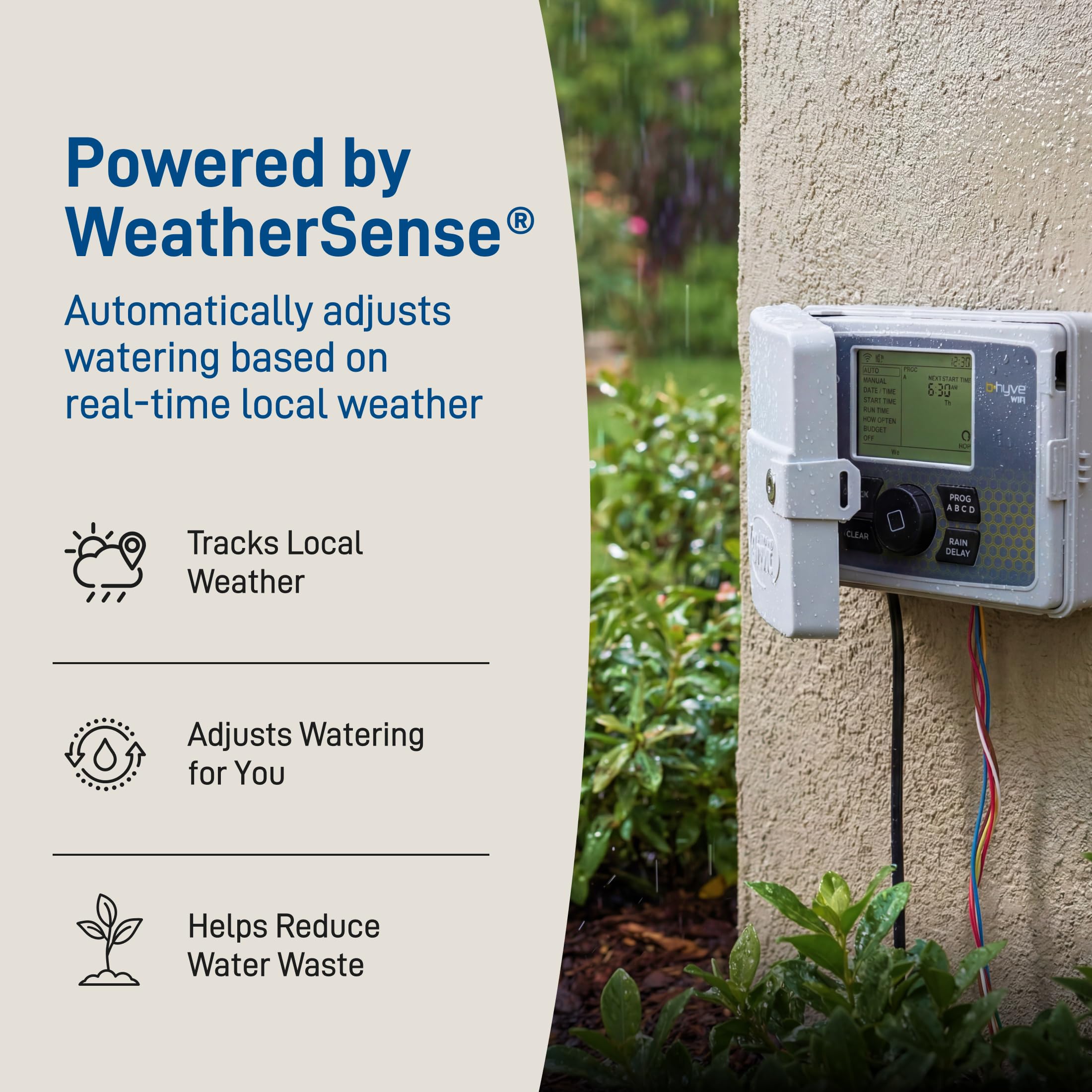Orbit B-hyve drip irrigation timer supports garden beds