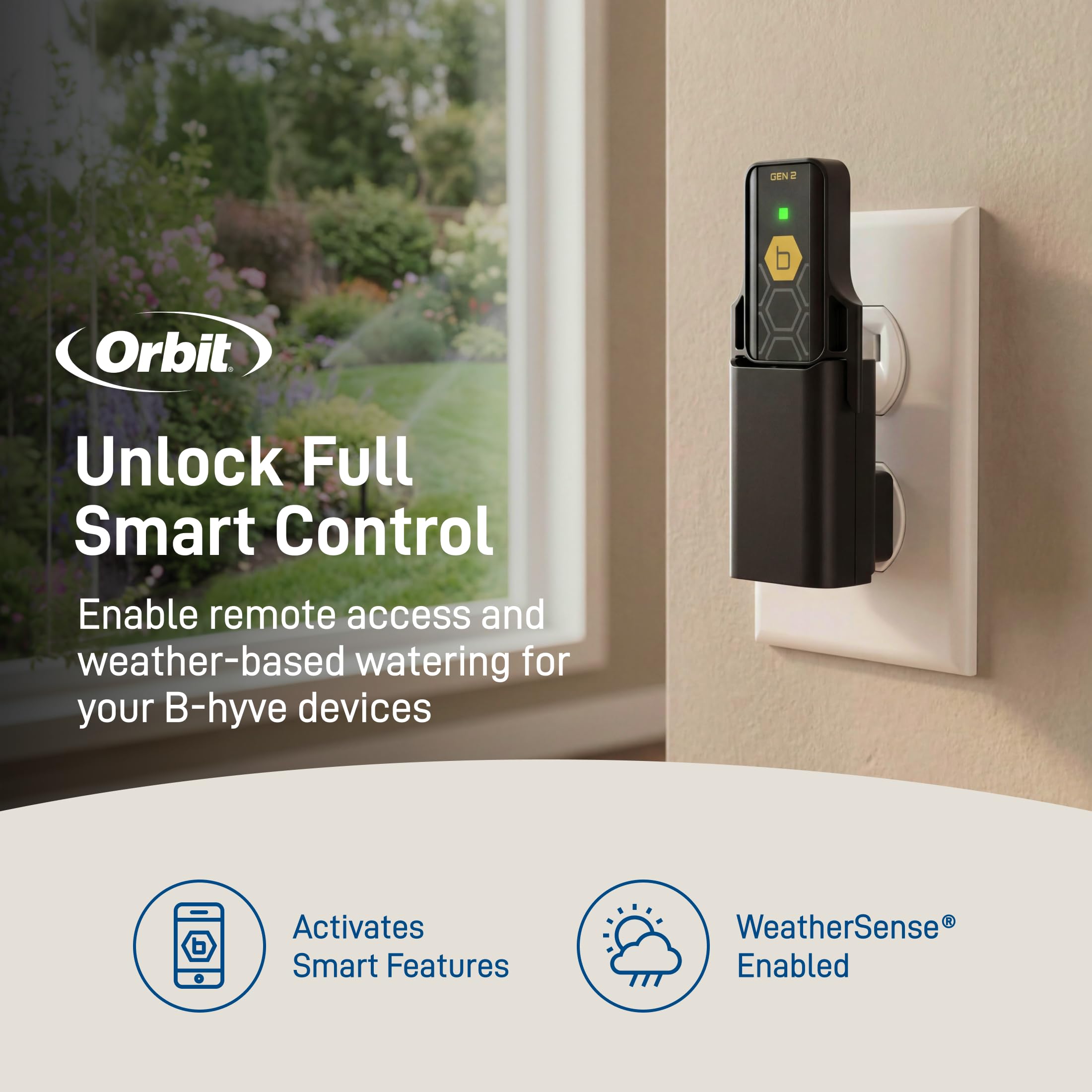 Orbit B-hyve Gen 2 Hub back ports highlight connectivity options for multiple devices.