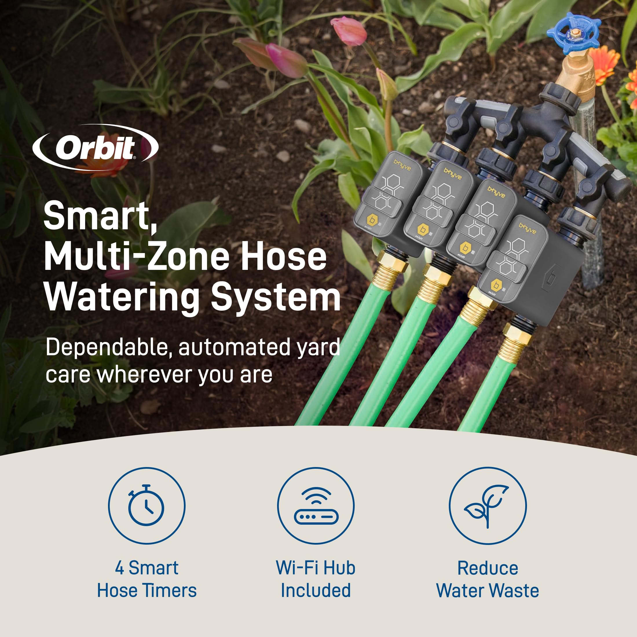 Orbit Wi-Fi hub connected to the timer enabling remote scheduling