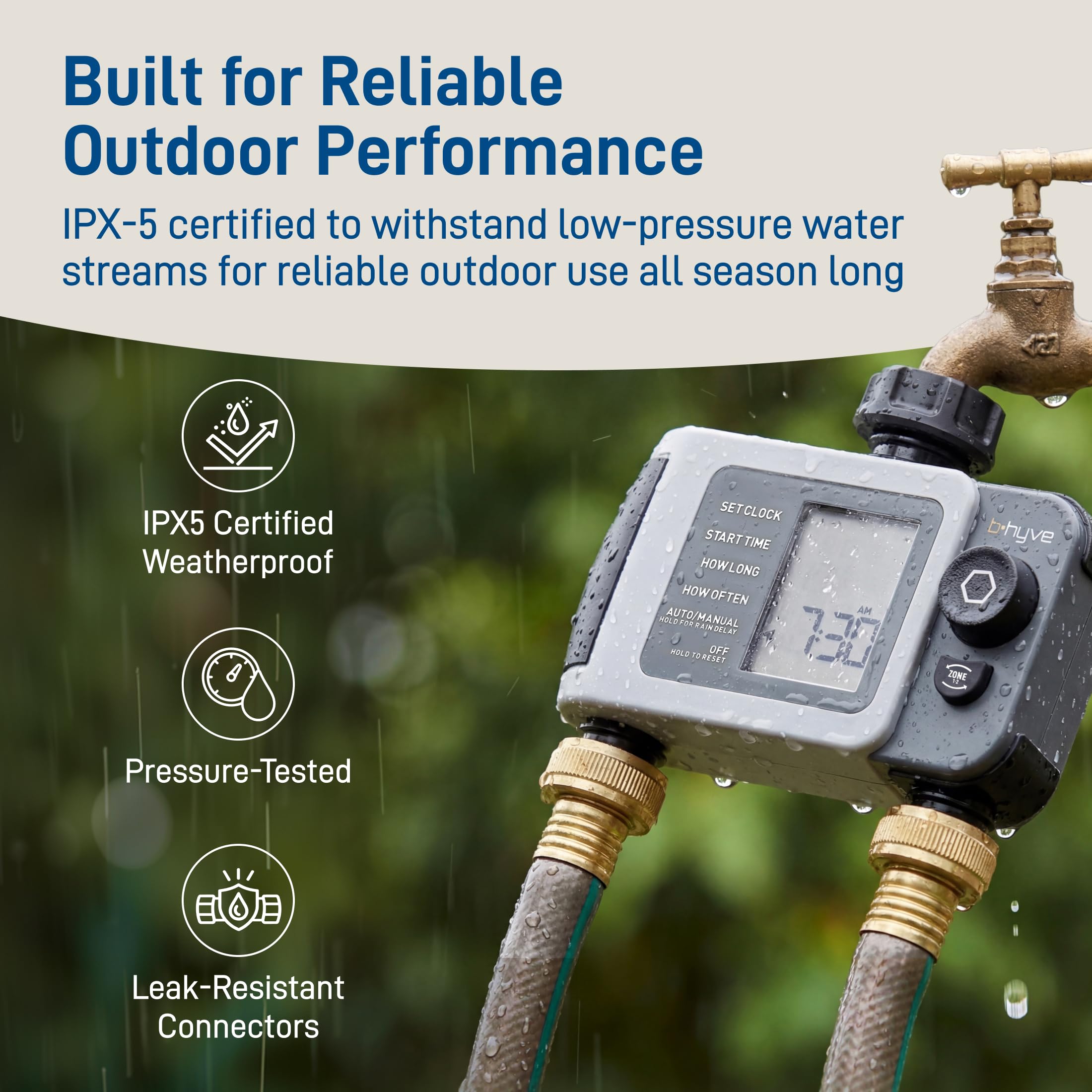 Orbit B-hyve XD paired with hub meets WaterSense efficiency standards.