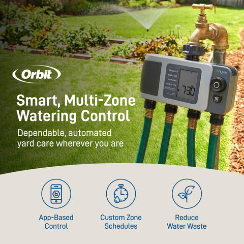 Orbit B-hyve XD timer wall-mounting option supports clean outdoor installation.