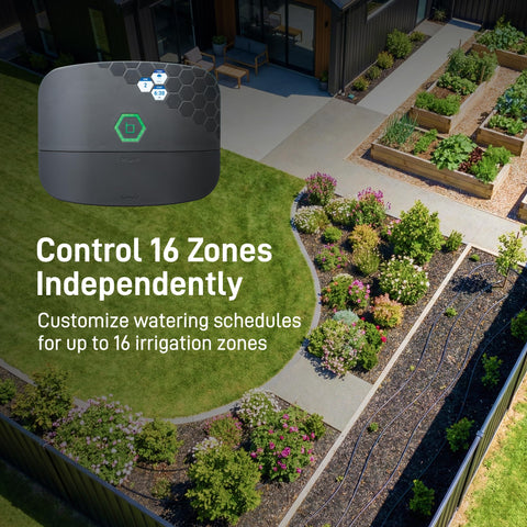 Orbit B-hyve XR 16-zone controller wall mount for space-saving outdoor install