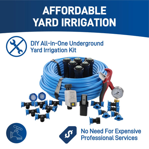 Orbit Blu-Lock tubing system highlights quick setup and stronger connections.