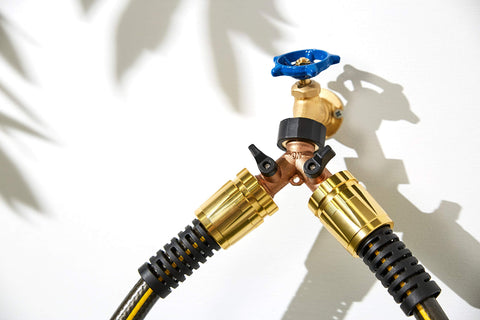 Orbit Brass Adapter shown with swivel coupling nut for easy installation.