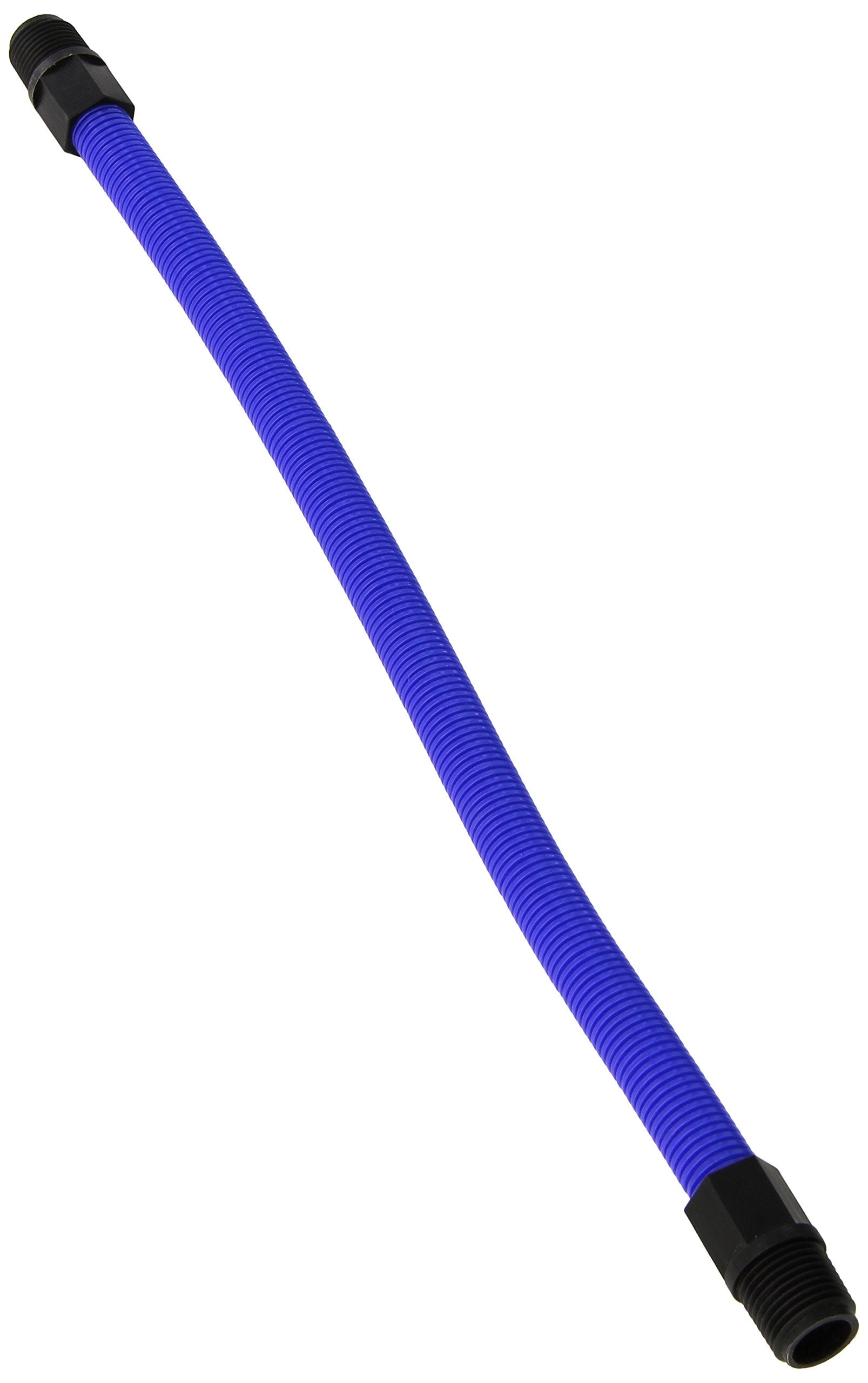 Orbit Cobra 18-inch flexible riser demonstrating bend for tight-space sprinkler head placement