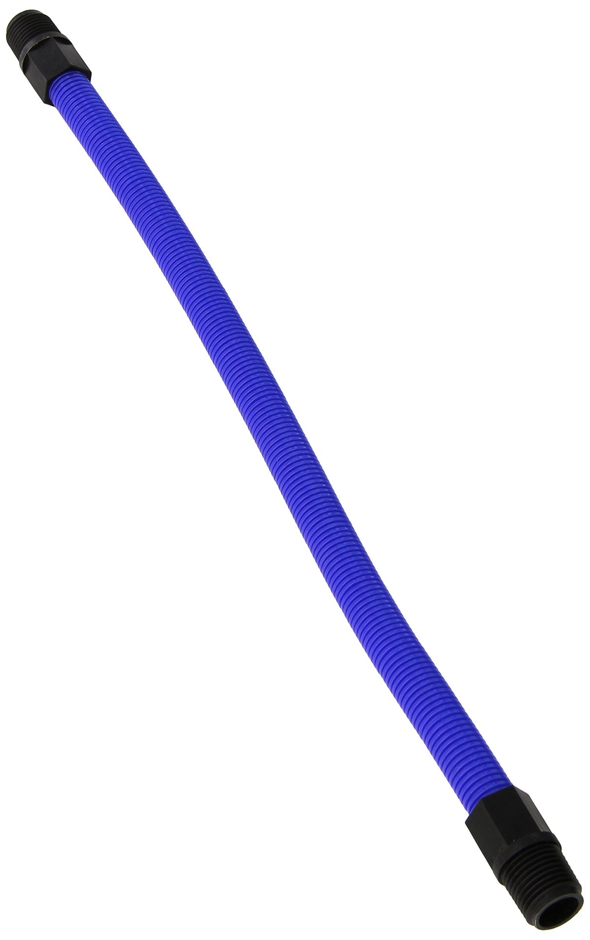 Orbit Cobra 18-inch flexible riser demonstrating bend for tight-space sprinkler head placement